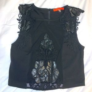 Lulumari Black Floral Crop Top